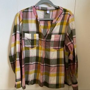 Plaid Old Navy Dress Flannel Shirt